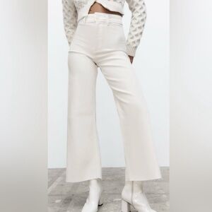 ZARA The Marine Straight Jeans in Off White - Size 0 (NWT)